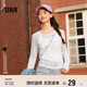 森馬（Semir）長(zhǎng)袖T恤女設(shè)計(jì)感滿印修身疊穿2025春季薄透網(wǎng)紗上衣109125101007