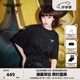 BOY LONDON【滿天星】春夏男女同款短袖漸變燙鉆印花時尚T恤N01107 黑色 S