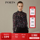 PORTS寶姿 新品女裝復古小立領(lǐng)長(cháng)袖襯衫LN9B010JPS019 黑色印花 XS (2)