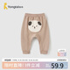 童泰（TONGTAI）嬰兒pp褲春季寶寶褲子休閑外出兒童大屁屁TS41Q107-DS駝色90cm