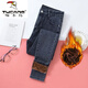 啄木鳥(niǎo)（TUCANO）秋冬牛仔褲女高腰牛仔褲加絨女冬季小腳褲顯瘦外穿加厚長(cháng)褲子女緊 藍灰色/長(cháng)/褲 加厚 28 建議100-110斤