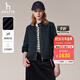 哈吉斯（HAZZYS）女裝 秋季女士【PHIZ系列】簡(jiǎn)約休閑風(fēng)立領(lǐng)夾克女 藏青色NV M (160/84A 38)