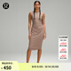 lululemon丨Shirred Nulu? 女士腰部收褶中長(cháng)背心裙 LW1EYTS 灰褐 XXS /2
