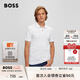 BOSS博斯【七夕節(jié)禮物】【男女同款 100%棉珠地布】休閑短袖Polo衫 100-白色 M
