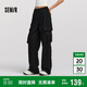 森馬（Semir）休閑褲女冬加絨寬松拖地闊腿褲拽姐松弛感炸街工裝褲101724127018