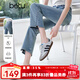 百圖betu女裝2025夏季新款牛仔微喇褲顯瘦有型棉感萊賽爾褲子2505T56 淺牛仔藍 M
