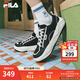 斐樂(lè )（FILA）官方男鞋COOKIES復古帆布鞋2025夏新款曲奇鞋時(shí)尚休閑鞋 黑/奶白-BG 42