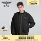BOY LONDON【倫敦塔橋】短款棉服情侶冬仿燙金潮流棉衣外套N29008 黑色 M