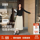 森馬（Semir）半身裙女磨毛純色A字長(cháng)裙百搭秋季純棉寬松傘裙顯瘦101524120007