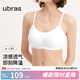 ubras七夕禮物無(wú)尺碼小涼風(fēng)輕薄透氣涼感華夫格吊帶細(xì)肩帶內(nèi)衣女文胸罩 【文胸】白色 均碼 背勾款-(100-130斤)