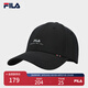 FILA【大滿貫帽】斐樂棒球帽防曬硬頂休閑運動帽遮陽帽鴨舌帽 正黑色-BK XS