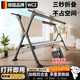 WCZ德國晾衣架落地家用陽(yáng)臺折疊戶(hù)外涼曬室內外掛衣服伸縮曬衣架 槍灰色【1.4-2.3m伸縮】晾曬網(wǎng)+防風(fēng)腳墊 大