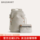 BAGSMART雙肩包隨行包背包男差旅大容量多功能便攜書包女電腦包旅行包學(xué)生 米白（可容納15.6英寸筆記本）