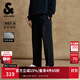 杰克·瓊斯（JACK&JONES）男裝25年秋冬季牛仔褲男907寬松直筒松緊腰抽繩潮流休閑彈力褲子 A16深灰牛仔 常規(guī) 34 180 W34/L32