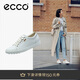 愛(ài)步（ECCO）休閑鞋女 時(shí)尚百搭通勤圓頭低幫軟面皮板鞋 柔酷7號430003 白色37