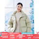 lagogo【三防】立領(lǐng)保暖羽絨服女拉谷谷2024冬新款短款面包服外套 卡其綠 S