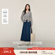 茵曼（INMAN）半身裙女牛仔裙2025春秋女裝新款高腰寬松百搭傘裙長(cháng)裙 牛仔藍 XL