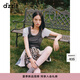 DZZIT地素半身裙2025夏季新款摩登新中式拼接高腰百褶裙女3J2S2126A 黑色 S
