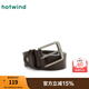 熱風(fēng)（Hotwind）秋季新款男士時(shí)尚休閑原皮針扣皮帶單圈簡(jiǎn)約光面腰帶潮 02棕色 120cm