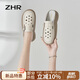 ZHR拖鞋女夏真牛皮元氣洞洞鞋子女復(fù)古鏤空外穿半拖女 AH291 米色 37