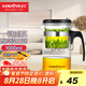 金灶（KAMJOVE）耐熱玻璃泡茶壺彈壓式過(guò)濾飄逸杯茶水分離泡茶器茶道杯茶水壺茶具 【一鍵濾茶】TP-200茶壺 1000ml