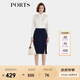 PORTS寶姿年秋冬新品女裝半身裙ALL9S003NWQ088 NAVY M (6)