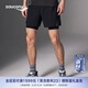 Saucony索康尼NATHAN BELL藝術(shù)家聯(lián)名系列專業(yè)運(yùn)動(dòng)短褲男跑步訓(xùn)練后口袋 正黑色BK001 L