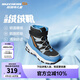 Skechers斯凱奇兒童絨絨靴雪地靴保暖男童棉鞋防寒加絨高幫女童靴660092L 男童/黑色/淺藍色/BKLB 32