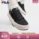 斐樂（FILA）官方川行鞋F(xiàn)OSSO男鞋復(fù)古帆布鞋新款休閑鞋 黑-BK 42