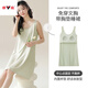 雅鹿莫代爾涼感睡裙女士帶胸墊背心夏季無(wú)袖薄款吊帶睡衣可外穿家居服 AM11787【帶胸墊莫代爾裙】 M碼【80-100斤】