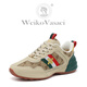 維克瓦薩奇 WCIKO VASACI英國輕奢男鞋蜜蜂情侶鞋2025新款手工鞋私人定制休閑運動(dòng)跑步鞋女 古沙綠WK860 37 碼