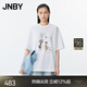 JNBY/江南布衣25夏圖案T恤女短袖圓領(lǐng)寬松街頭簡(jiǎn)約舒適5P6113460 101/漂白 S