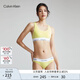 Calvin Klein內(nèi)衣【明星同款摩登引力帶】女士ck輕運動工字美背文胸QF3785AD SLM-檸檬黃 M 推薦75B-85A