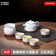 景德鎮(zhèn)茶具陶瓷瓷器羊脂白玉功夫茶具泡茶壺套裝整套家用高檔教師節(jié)禮物 羊脂玉白瓷茶具套裝