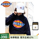 dickies衛(wèi)衣男女同款城市輕戶外大logo印花連帽衛(wèi)衣DK007060 黑色 L