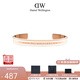 丹尼爾惠靈頓（DanielWellington）dw手鐲 綢緞白金色手鐲飾品簡(jiǎn)約百搭男女開(kāi)口中號手鐲生日禮物 小號DW00400069