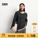 森馬（Semir）毛衣女冬圍巾蕾絲V領(lǐng)絞花寬松2025優(yōu)雅小性感套頭衫109725107011