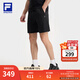 FILA 斐樂(lè )官方男士針織短褲2025秋季新款跑步健身運動(dòng)基礎五分褲 深黑-BK L 175/84A/L