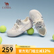 駱駝（CAMEL）【松包】德訓(xùn)鞋內(nèi)增高女2025新款青春潮流時尚板鞋七夕禮物 L25A245022 米/銀 35