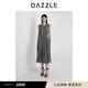 DAZZLE 地素連衣裙2025年夏季新款黑色格子連衣裙 黑色 XS