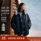 茵曼撞色翻領(lǐng)羽絨服馬甲2025冬女裝新款休閑無(wú)袖鴨絨外套 深寶藍 M