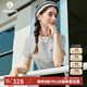 Navigare意大利小帆船女條紋T恤斜扣翻領(lǐng)短袖POLO衫2325525518 白 M 