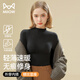 貓人半高領(lǐng)打底衫女秋冬季長(zhǎng)袖內(nèi)搭加厚加絨黑色上衣針織衫黑色