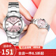 卡西歐（CASIO） 卡西歐(CASIO)手表鋼帶粉色女士休閑優(yōu)雅小巧小表盤(pán)石英學(xué)生女表 時(shí)尚粉盤(pán)鋼帶LTP-1241D-4A