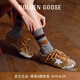 Golden Goose【七夕禮物】Golden Goose男女True-Star雙色鞋帶內(nèi)增高臟臟鞋 棕色（女款） 36