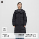 播中長(cháng)款寬松白鴨絨羽絨服女24冬新款休閑保暖外套DDS1RD3008 K40黑色 黑色 S