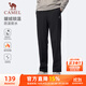 駱駝（CAMEL）薄絨直筒男褲防潑水休閑運動(dòng)長(cháng)褲子 C15CABLH036 幻影黑 XL