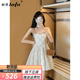 她芙（tafu）吊帶連衣裙女2025年夏季新款小香風(fēng)氣質(zhì)高級(jí)感收腰顯瘦時(shí)尚A字裙 圖片色 L