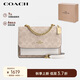 蔻馳（COACH）【品牌直供】KLARE女士小號印花風琴包單肩斜挎包PVC配皮