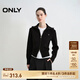 ONLY【七夕禮物】質(zhì)感雙向拉鏈舒適親膚純色針織衫女|12533B008 H1Z黑色 S